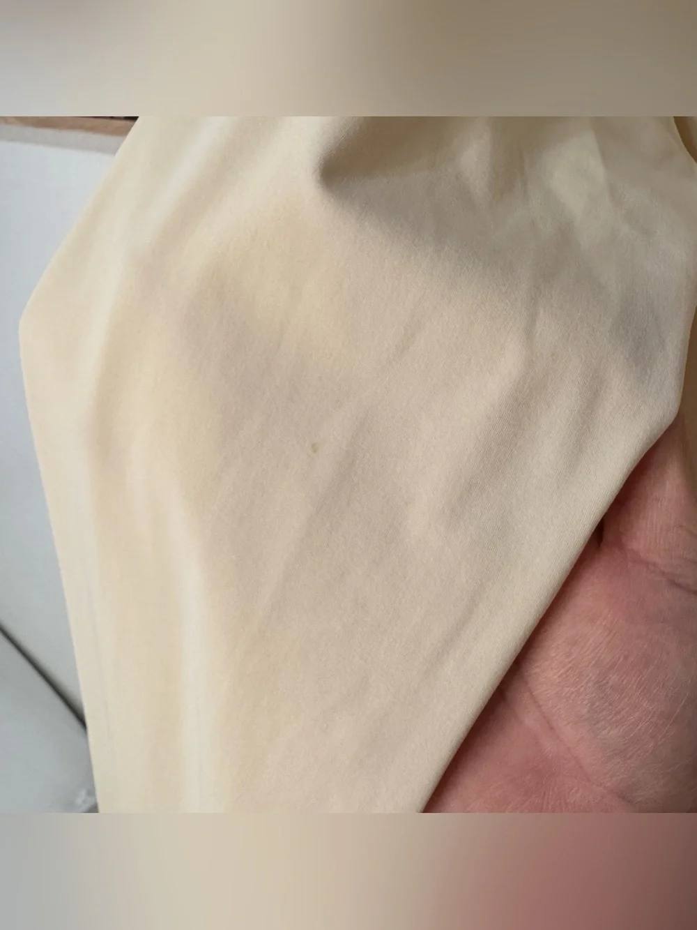 Lululemon Button Down Long Sleeve Top Panel Back Ivory Cream